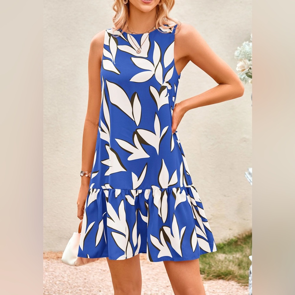 NWT PrettyGarden Women’s Summer Boho Floral Mini Dress